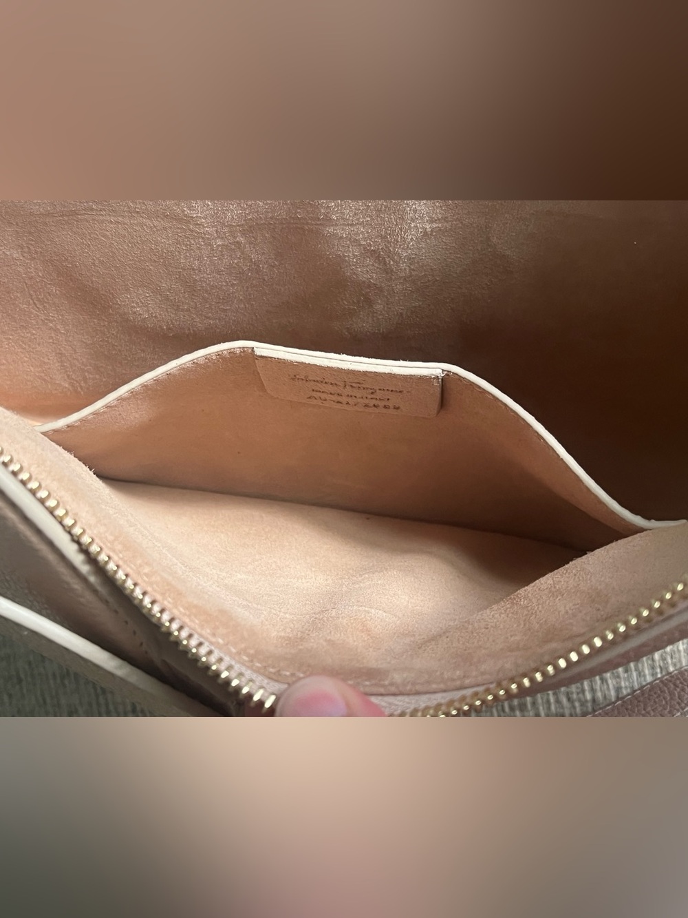 Salvatore Ferragamo Leather Shoulder Bag with Gold Gancini- Worn only twice - Picture 7 of 10